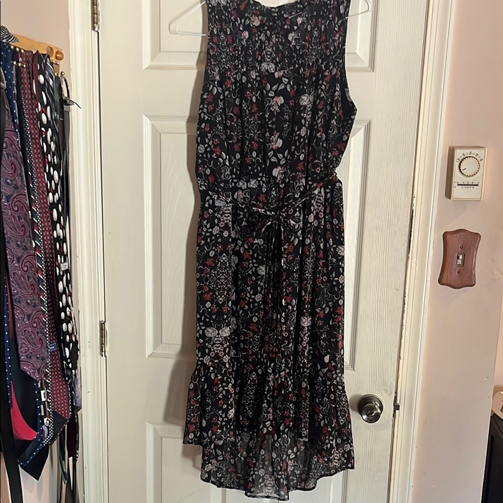 Floral Black Dress